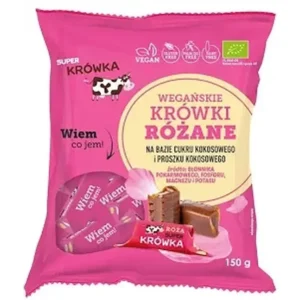 Super krówki o smaku różanym bezmleczne bezglutenowe 150g