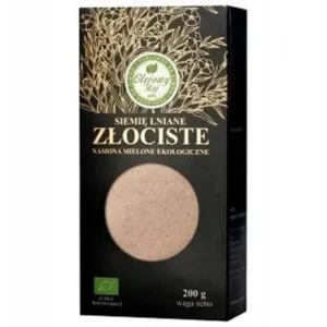 Siemię lnianne złociste mielone 200g eko olejowy raj