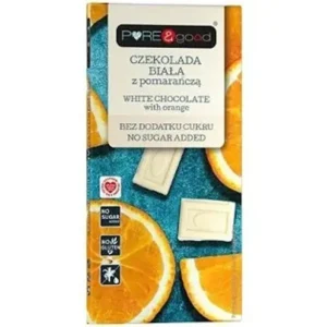 Czekolada biała z pomarańczą bez cukru 75g