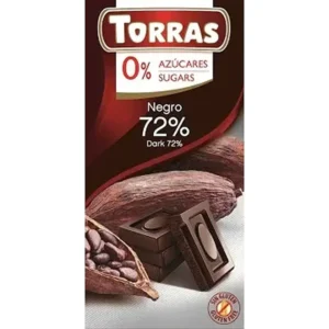 Czekolada gorzka 72% bez cukru bezglut. 75 g