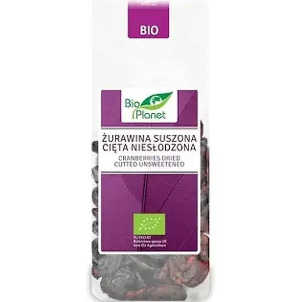 Żurawina suszona cięta niesłodzona bio 100g