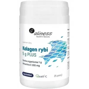 Kolagen rybi 5g+siarka optimsm,wit cx25 porcji,proszek aliness