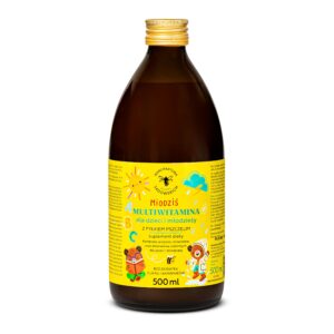 Miodziś multiwitamina dla dzieci i młodzieży z pyłkiem pszczelim 500ml ps
