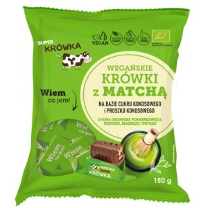 Super krówki z matchą bezmleczne bezglutenowe bio 150g mg