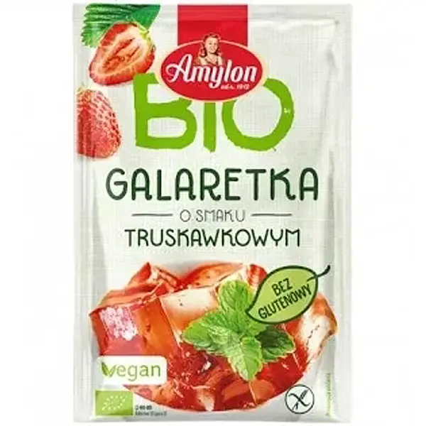 Galaretka o smaku truskawkowym bezglut. bio 40g bp