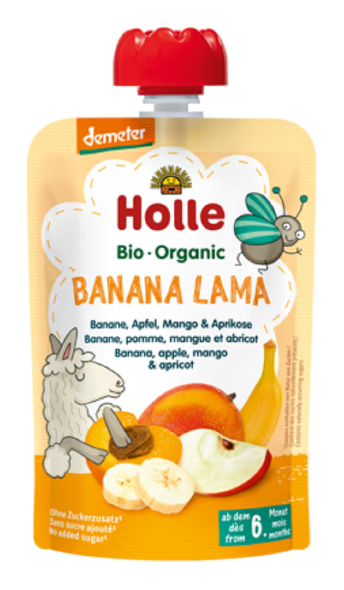Mus banana lama (banan-jabłko-mango-morela)100g bio