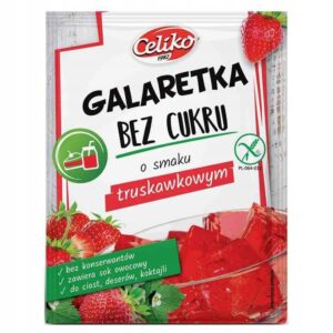 Galaretka o smaku truskawkowym bez cukru 14g