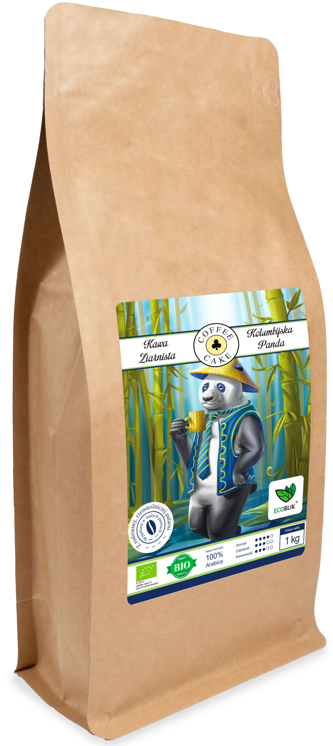 Kawa ziarnista kolumbijska panda bio 1 kg