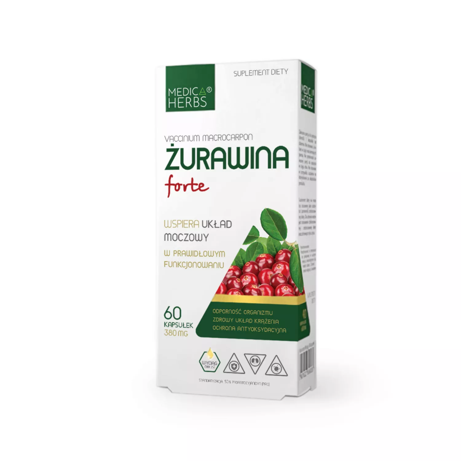 Żurawina forte 380 mg 60 kaps