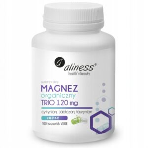 Magnez organiczny trio 120 mg z b6 (p-5-p) 100 kaps.