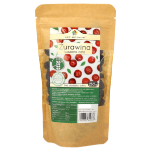 Żurawina suszona z sokiem jabłkowym cała 250 g
