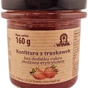 Konfitura z truskawek słodzona erytrytolem 160 g