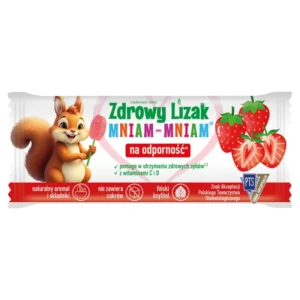 Zdrowy lizak mniam-mniam truskawka b/c