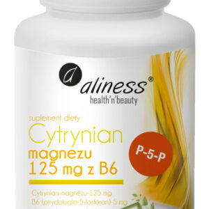 Cytrynian magnezu 125mg z b6 100 wege kaps aliness