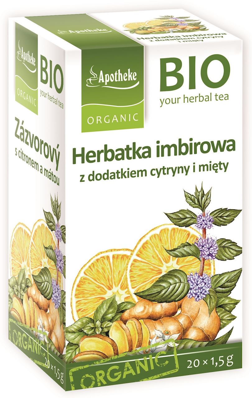 Herbatka imbirowa (cytryna i mięta)bio (20x1,5g) 30 g