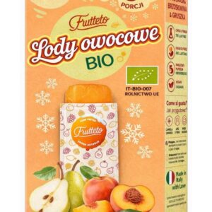 Lody do zamrażania brzoskwinia-gruszka 100% owoców bio 5 x 50g