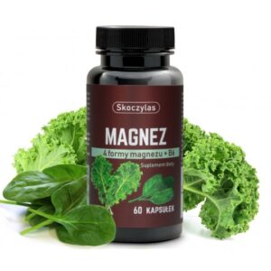 Magnez 4 formy, wit. b6, szpinak, jarmuż60 kaps