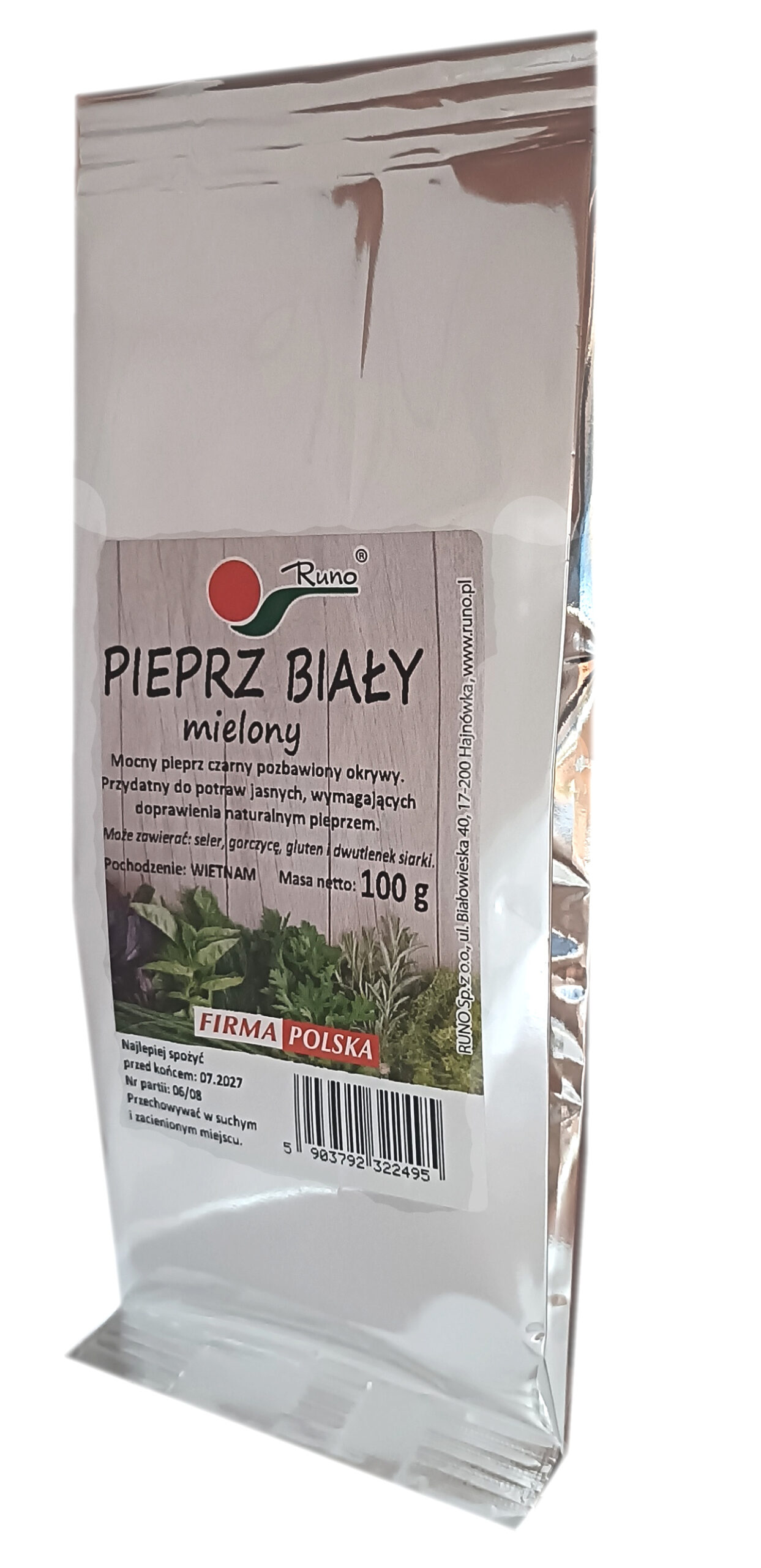 Pieprz biały mielony 100g