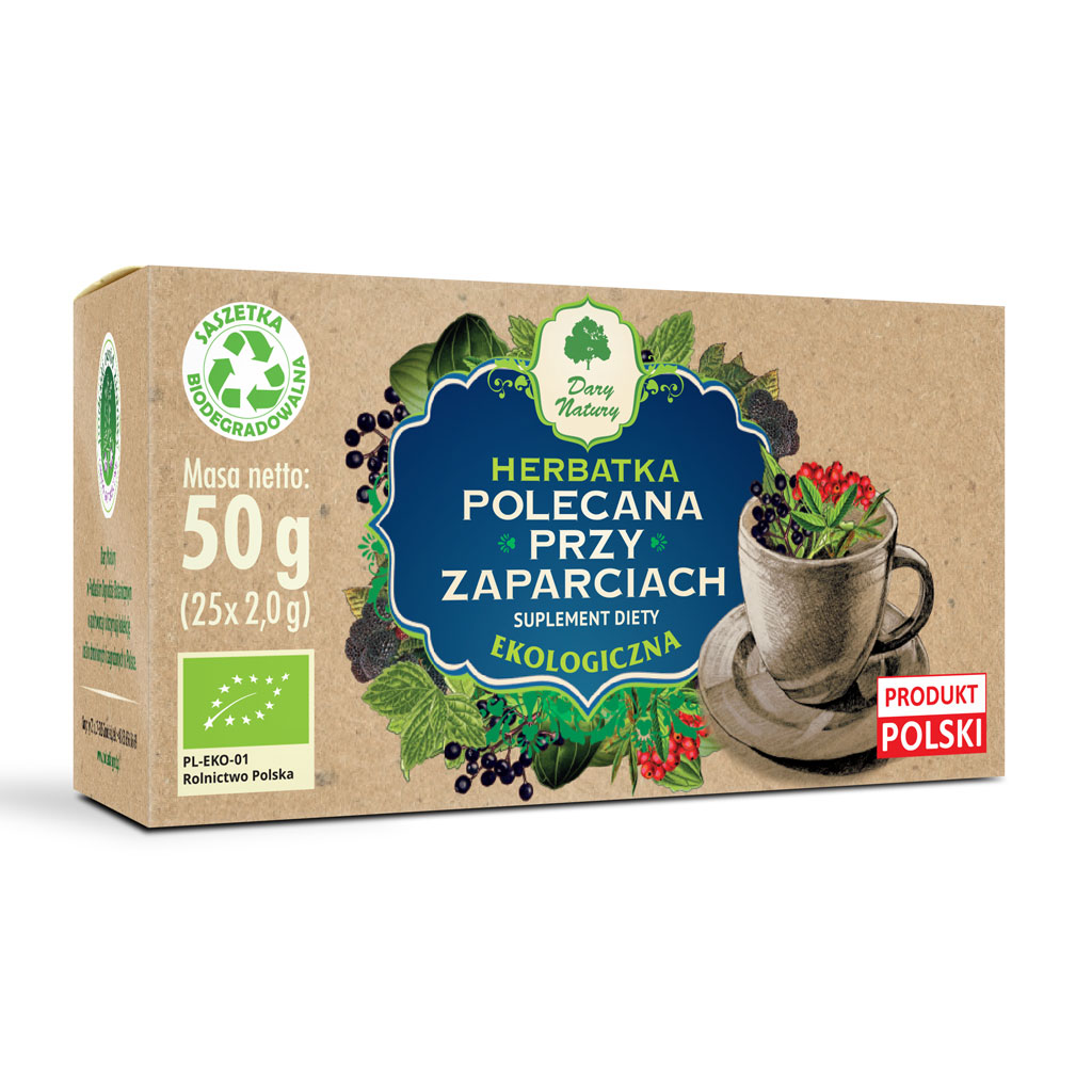 Herbatka polecana przy zaparciach eko 25x2g