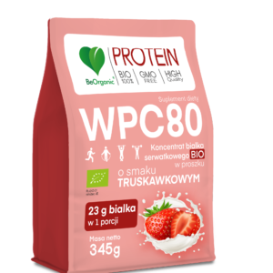 Białko serwatkowe wpc 80 truskawka bio 345 g